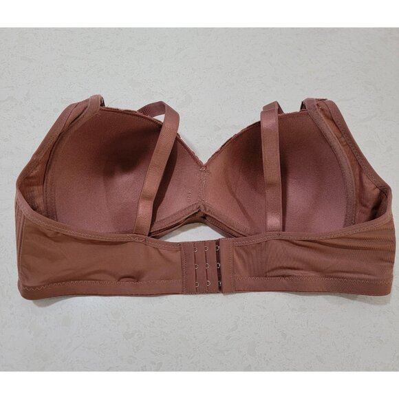 Prima Valentina Bra Womens Size 40C Dark Rose Color Wireless Thin Padding Lace - Picture 3 of 4